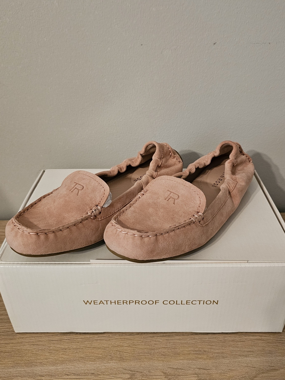 Taryn Rose Kristine Silky Suede Moccasin Loafers In Dusty Pink